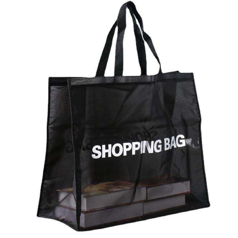 Hot sale custom logo reusable nylon wire mesh beach tote bag Mesh Beach shopping Bag