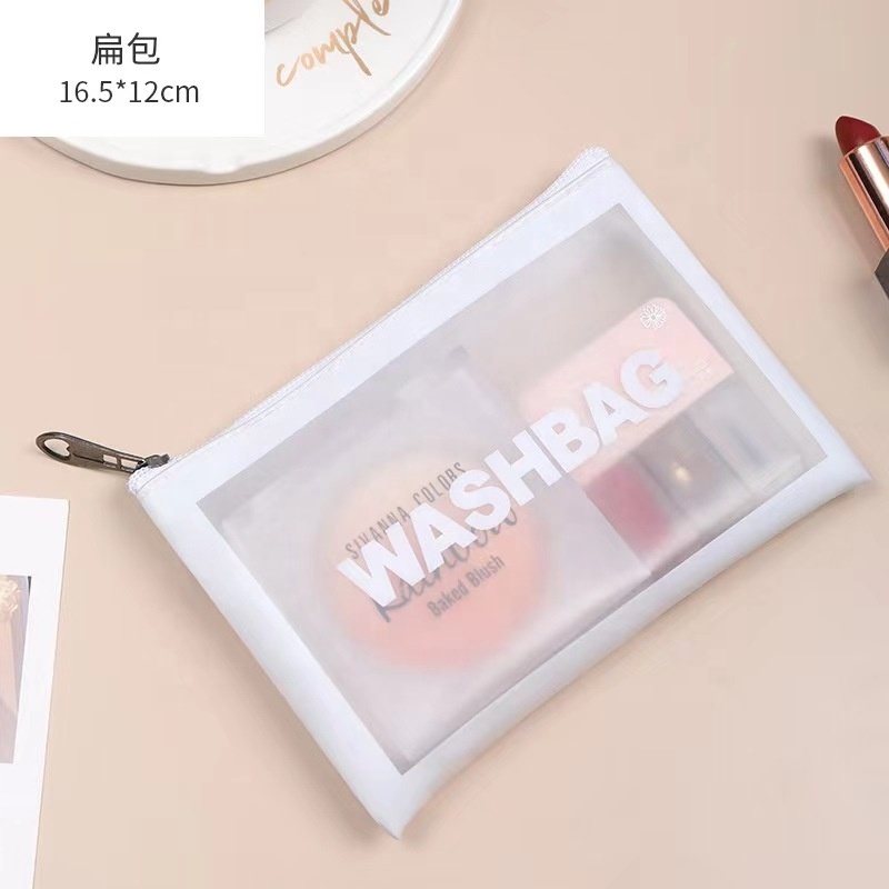 Wholesale Custom Logo Clear pvc cosmetic Shopping Bags Waterproof Women's Makeup Travel toiletry Cosmetic Zipper Bag