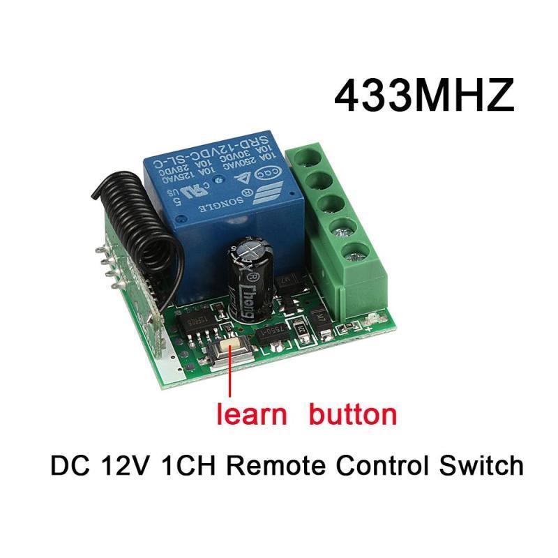 Taidacent 12 Volt Remote Control Switch 433mhz Dip Switch Rf Remote Controller