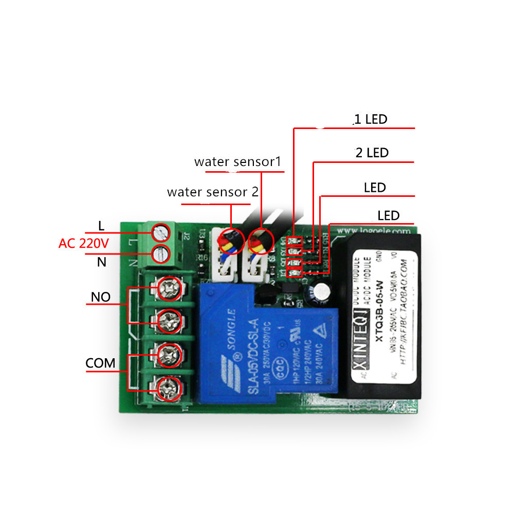 Taidacent Infared Liquid Float Dual Level Alarm Control Switch Water Tank Level Switch Sensor Water Level Relay Switch