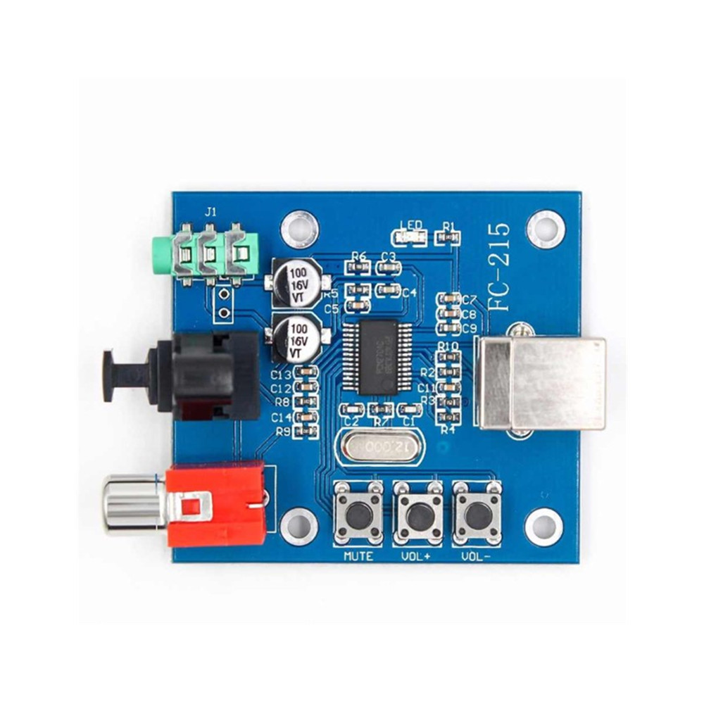 Taidacent Studio Recording Full Duplex Coaxial Fiber 5V Raspberry Pi Sound Card Pcm2704 Usb Amp Dac Decoder External Sound Card