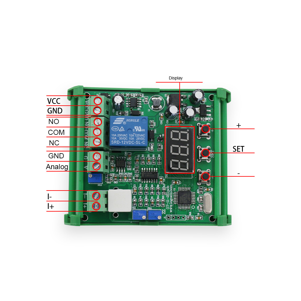 Taidacent DC 0-1A/5/10/50A Overcurrent Protection Relays Current Sensor Switch Current Sensing Relay DC Current Sensing Switch