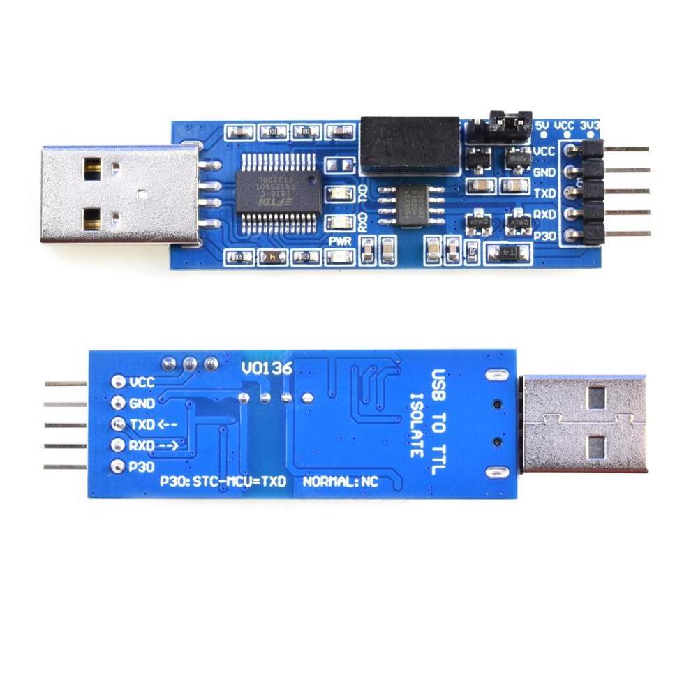 Taidacent Asynchronous  Synchronous 3-in-1 5V 3.3V Isolation Voltage Usb to Serial TTL Uart Driver Ftdi Ft232rl Module Breakout