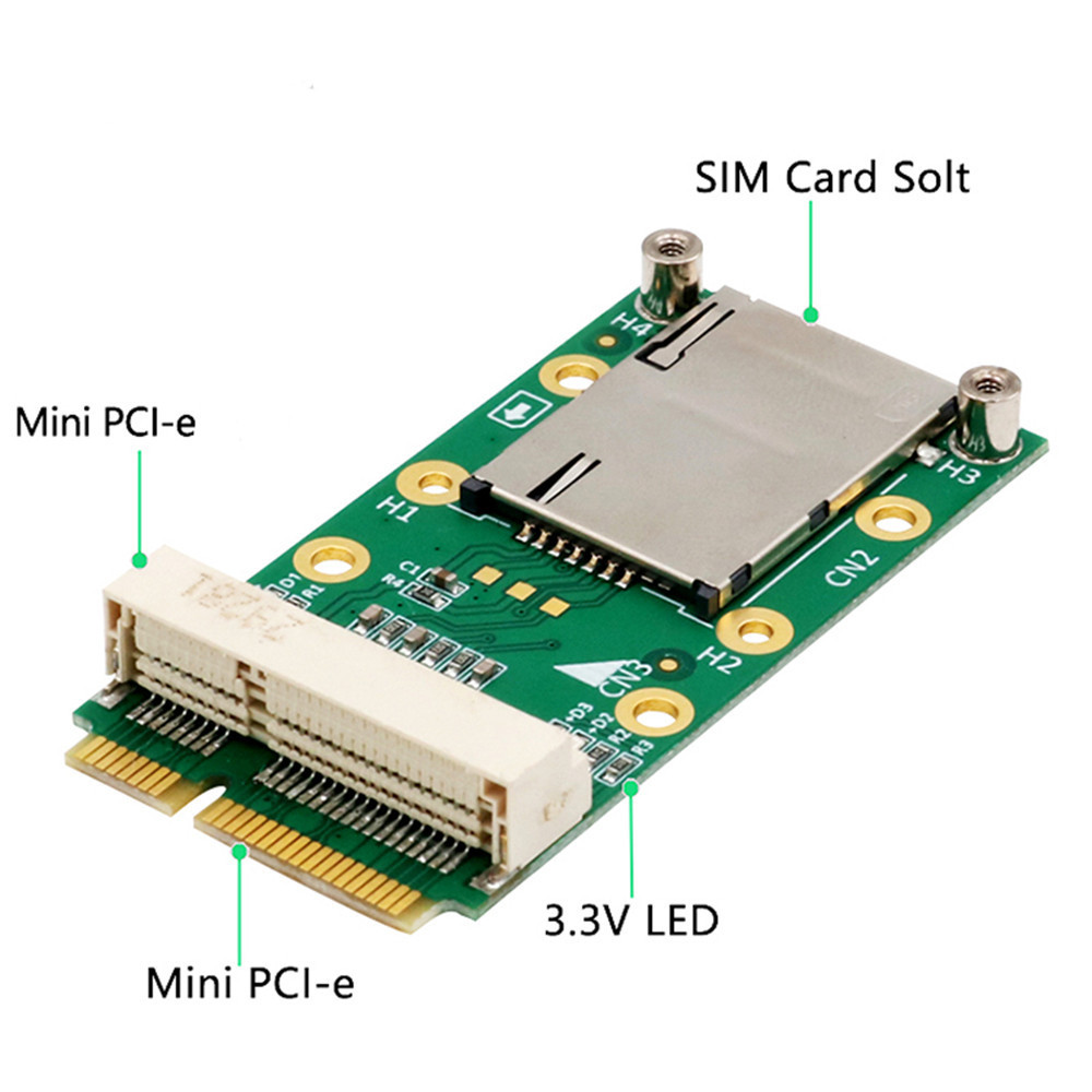 Taidacent Mini PCIE USB Adapter Breakout Board PCI to PCIE Converter for 3G 4G Module With Sim Card Holder