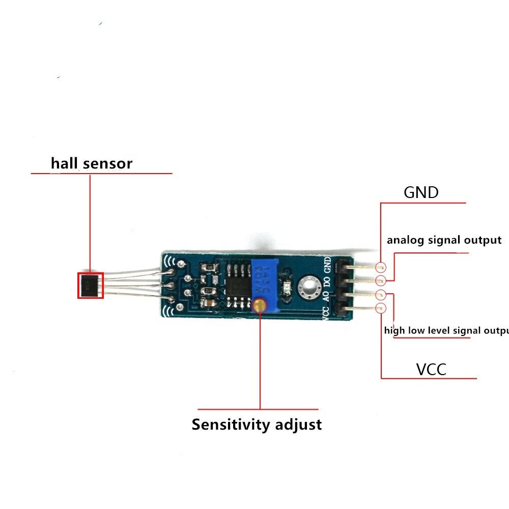 Taidacent 8.3mV/G Analog Magnetic Field Sensors Linear Hall Effect Magnetic Sensor Magnetic Field Intensity Induction Switch