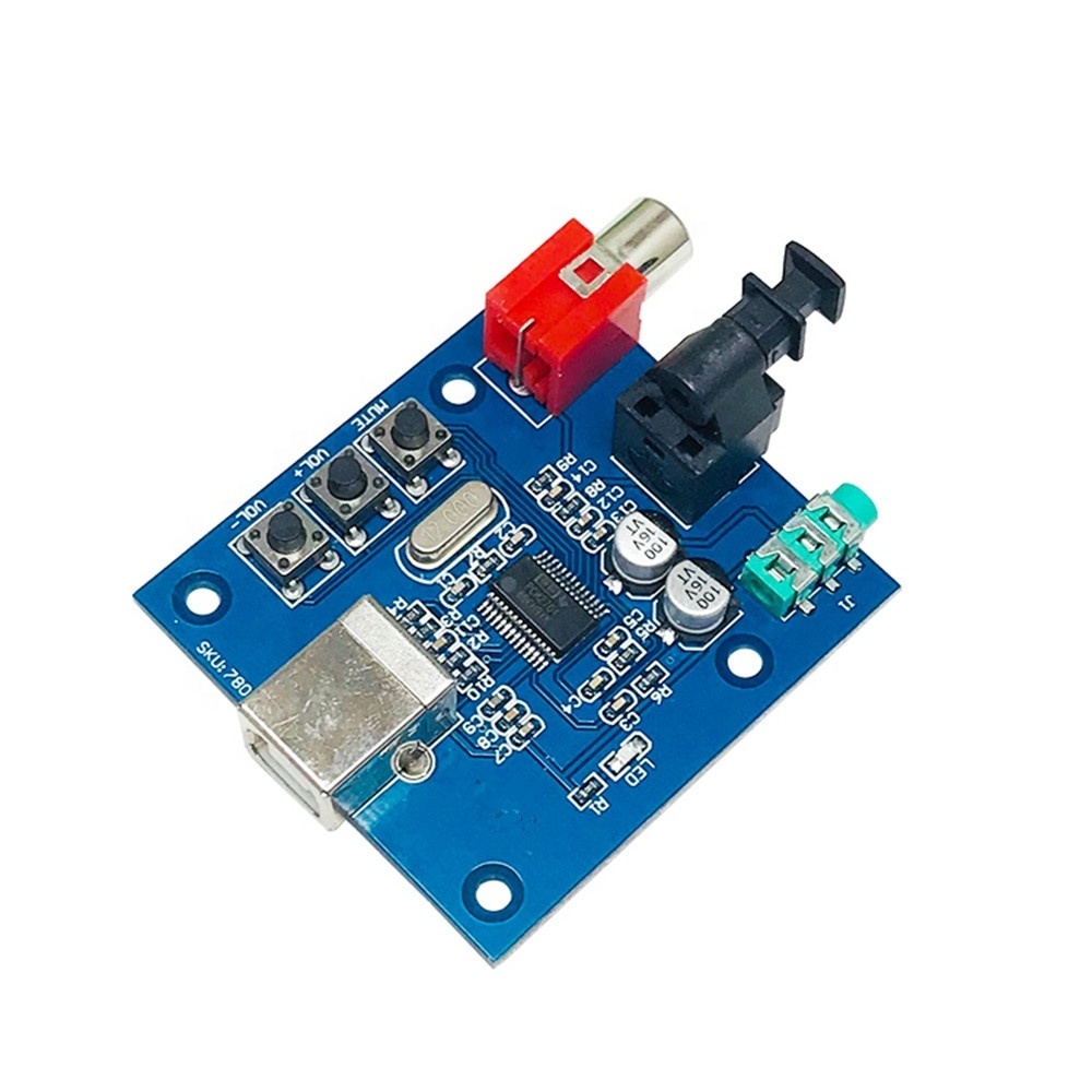 Taidacent Studio Recording Full Duplex Coaxial Fiber 5V Raspberry Pi Sound Card Pcm2704 Usb Amp Dac Decoder External Sound Card