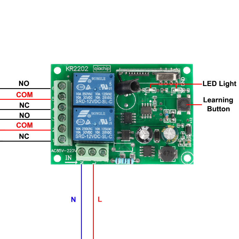 Taidacent 100 Meters Wireless Long Range ON OFF Remote Switch 2 CH 220 Volts Wireless Remote Control 2 Channel Relay RF Switch