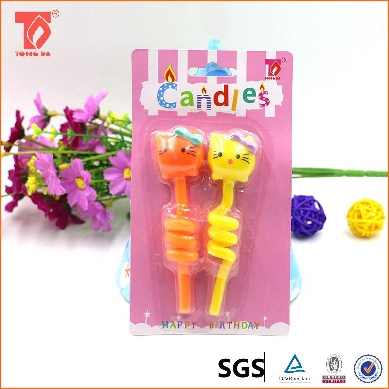 Party cake decoration candles Children birthday gifts Creative shape Cartoon cute smokeless candles