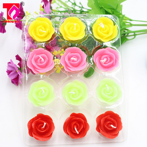 Colorful birthday and party cake candles Happy Birthday lovely flower shaped