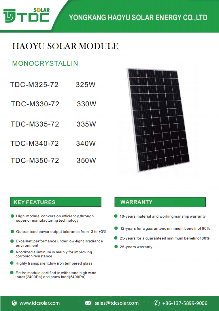 350 Watt Monocrystalline Solar panel 300 Watts Solar panel Monocrystalline Panel Solar Flexible de 500W day and night