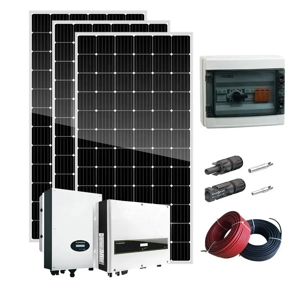 3KW Solar System Home Power with Hybrid Inverter Off Grid Solar Energy System Complete Solar Panel Kit