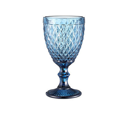 Blue goblet glasses/ goblet glass/ Machine press copas de vino colores wine glass stemware goblet with spray color