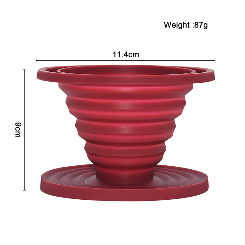 SlickDrip Pour Over Coffee Dripper, Collapsible, Reusable Silicone Coffee Filter Cone Manual Coffee Brew Maker