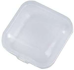 Plastic Beads Storage Containers Mini Clear Square Box Empty Case with Lid for Earplugs Hardware or Any Other Small Craft Gadget