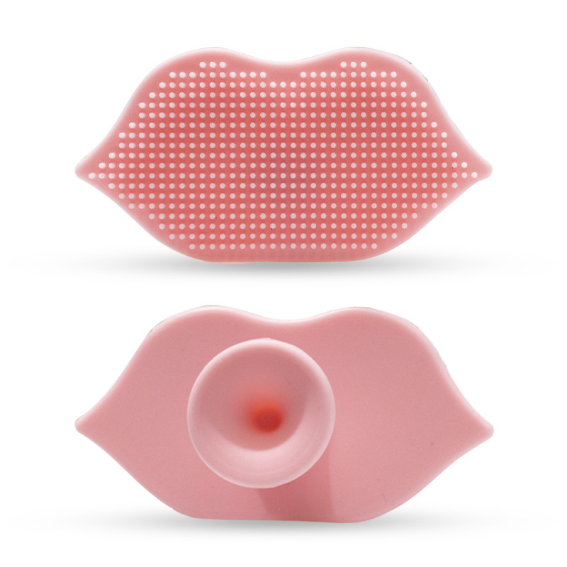 Silicone Exfoliating Lip Brushes with Sucking Cup Bendable Soft Lip Scrubbers Deep Cleaning Exfoliating Brush Tool