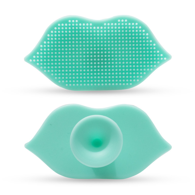 Silicone Exfoliating Lip Brushes with Sucking Cup Bendable Soft Lip Scrubbers Deep Cleaning Exfoliating Brush Tool