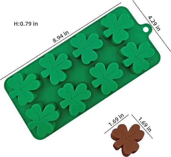 Lucky Clover Sugar Turning Silicone Molds for DIY Cake Fondant Biscuit Cookies Soap Sugar Pudding Chocolate Hard Candies Dessert