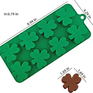 Lucky Clover Sugar Turning Silicone Molds for DIY Cake Fondant Biscuit Cookies Soap Sugar Pudding Chocolate Hard Candies Dessert