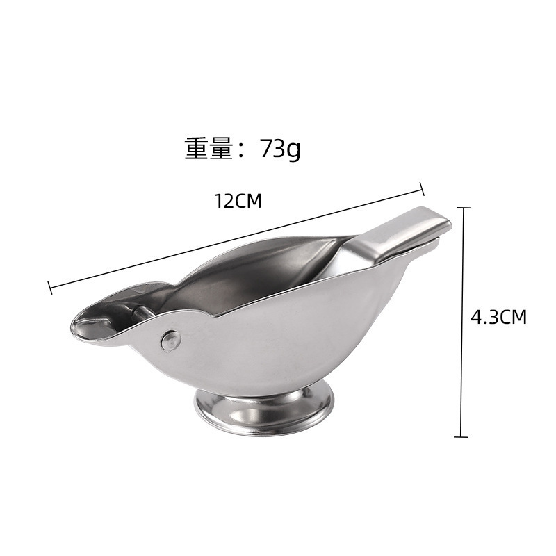 Manual Lemon Juicer, Stainless Steel Fish Shape Lemon Squeezer, Manual Lemon Slice Squeezer, Ergonomic Design Citrus Juicer