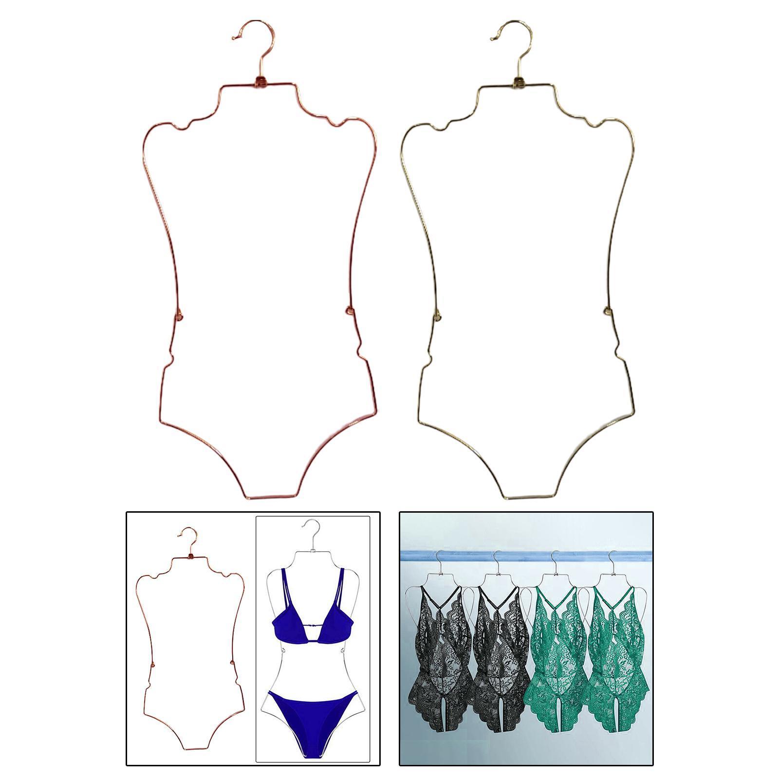 Top Swivel Hook Foldable Design Bathing Suit Bikini Display Hanger Swimwear Swimsuit Hanger Lingerie Hanging Rack