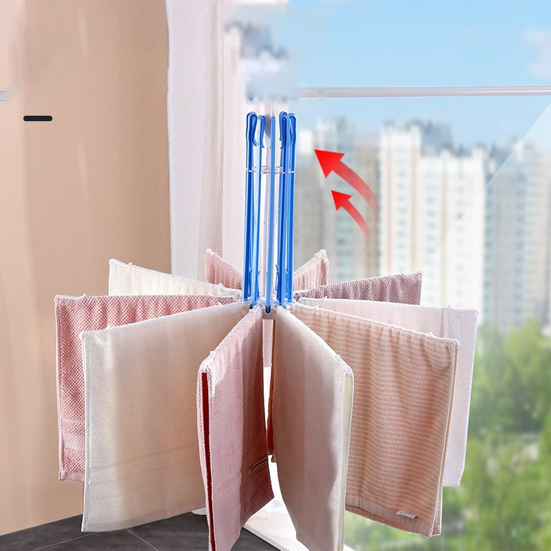 Drying Balcony Expansible Folding Hangers Thickened Indoor suspensible Multi Function Folding Hanger Drying Racks