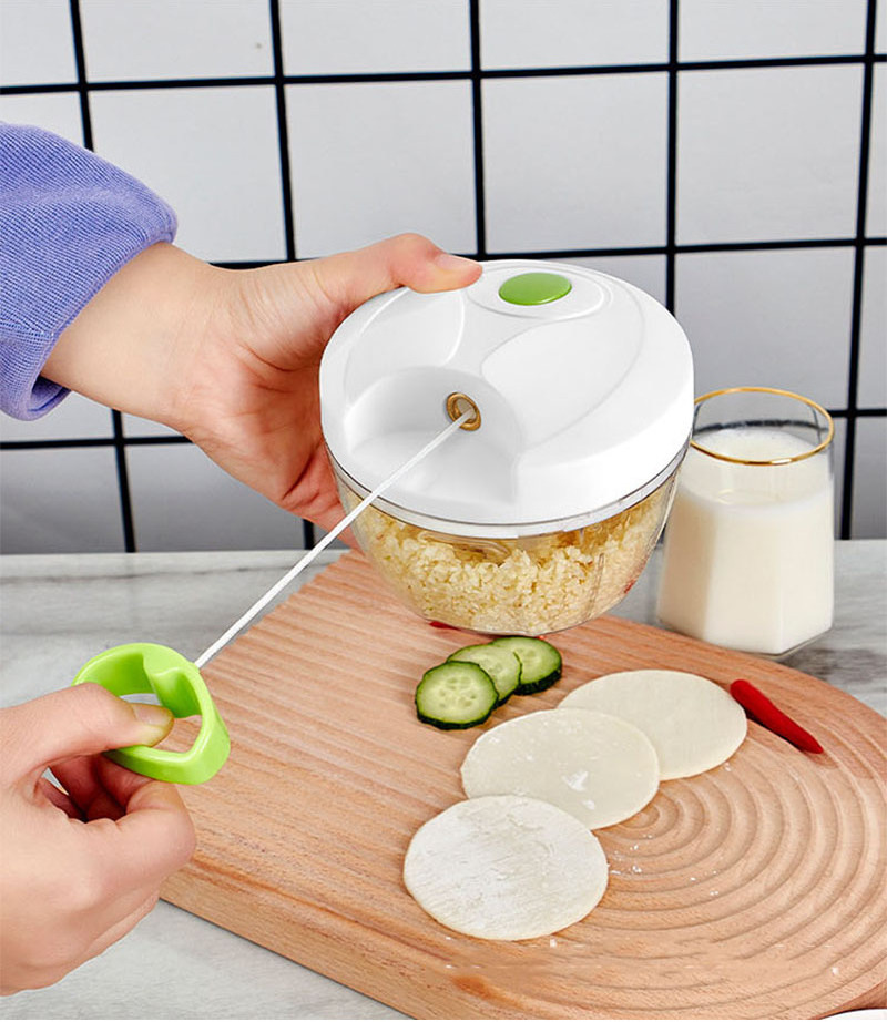 Portable Vegetable and Food Cutter Manual Garlic Puller Fruit Chopper Multi-function Meat Grinder Vegetable Cutter Kitchen Tool