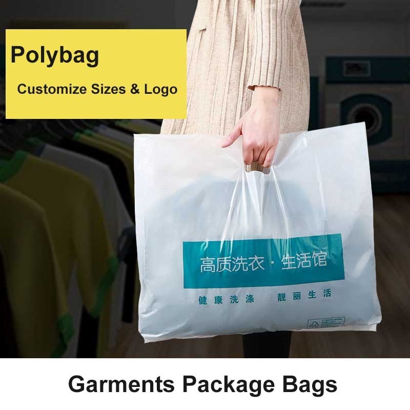 Cheap Transparent PE Hotel Laundry Bag Suit Garment Packaging Dry Cleaning Dust Cover Plastic Polythene Bag for Clothe