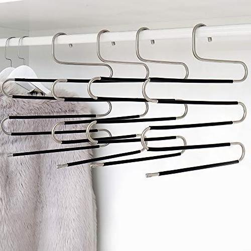 Space Saving S Shaped Hangers with Extra Grip for all Clothes Pants Jeans Scarf  Non Slip Organizer for your Closet at Home