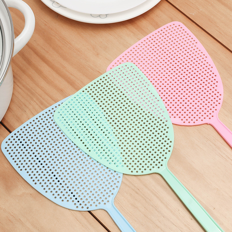 Handheld colorful plastic flyswatter Mesh extended manual fly swatter mosquito swatter Manual mosquito swatter