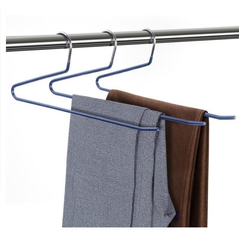 Stainless steel goose - shaped hanger non - slip dip pants hanger  rack metal non - trace wardrobe organize pants rack