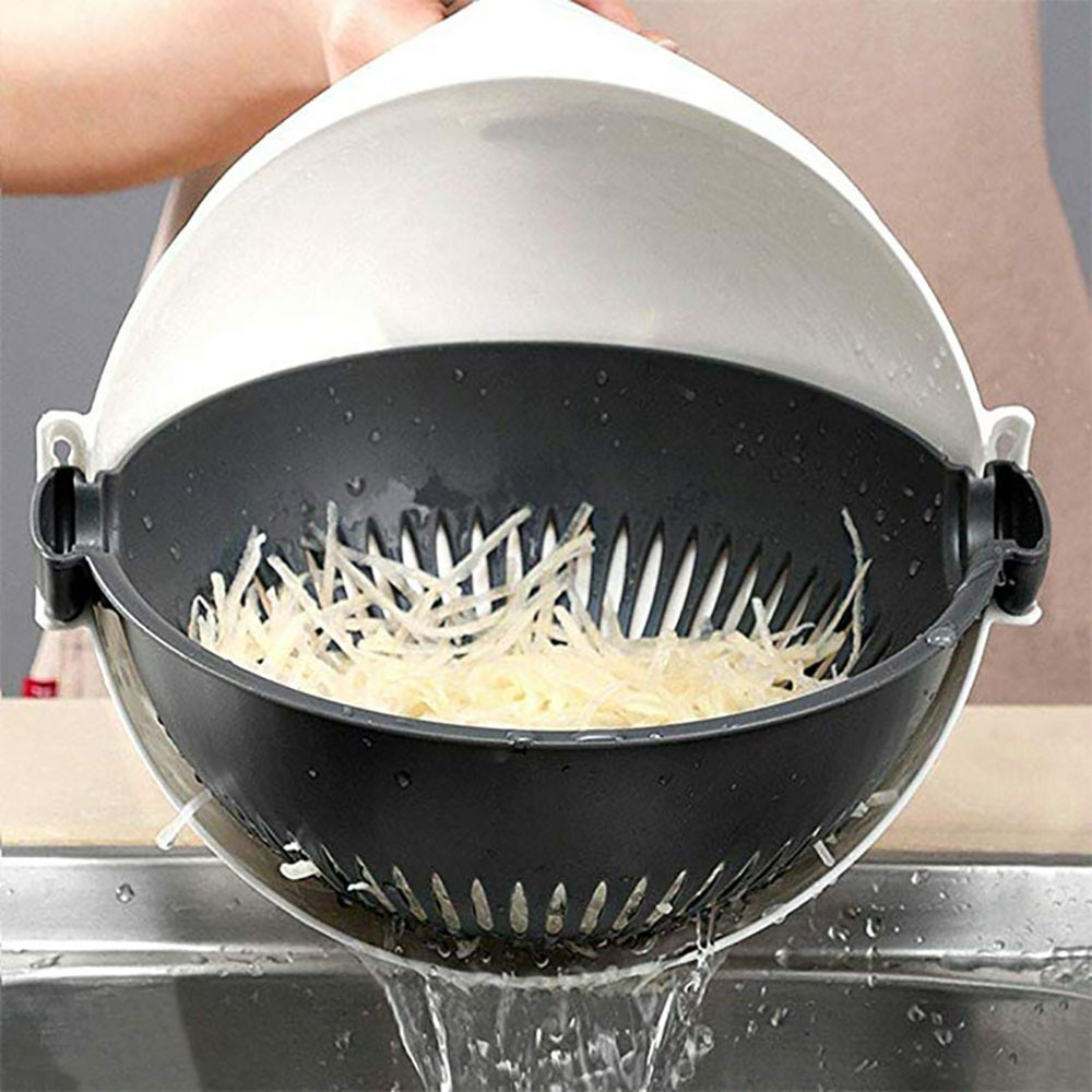 Magic Rotate Vegetable Cutter Chopper With Drain Basket Kitchen Cutting Tool Fruit Shredder Grater Slicer Drop Shipping