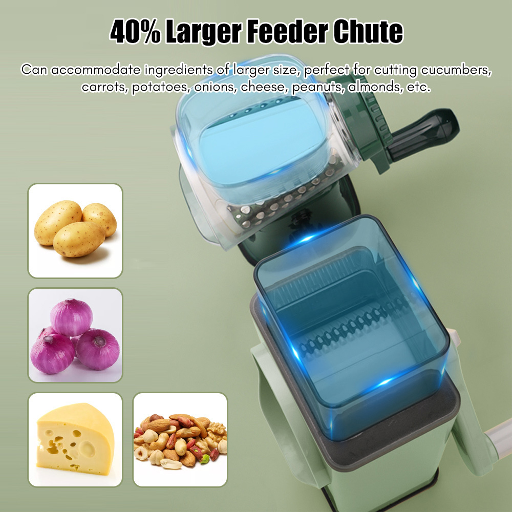 Garlic Shredder 3 in 1 Stainless Steel Panel Vegetable Cutter Kitchen Accessories Grater Vegetable Chopper Round Cutter Potato