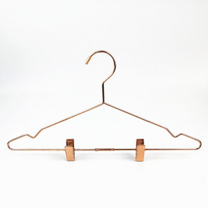 Metal hanger Nordic style pants rack rose gold pants clip home gold simple pants clothes hanging