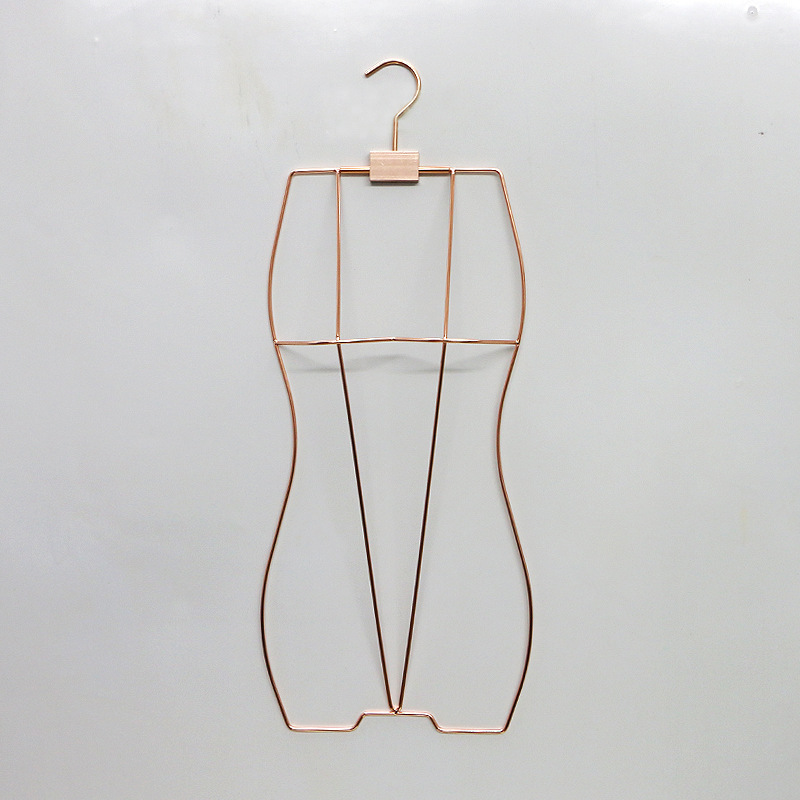 Golden Metal Hanger Adult Children Bikini Swimwear Underwear Store Display Clothes Hangers Customized Hangers with Logo