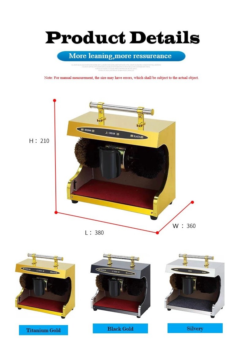 TDF Automatic Induction Type Shoe Shine Machine for Shoe Polishing and Cleaning with Free Shoe Polish Cream