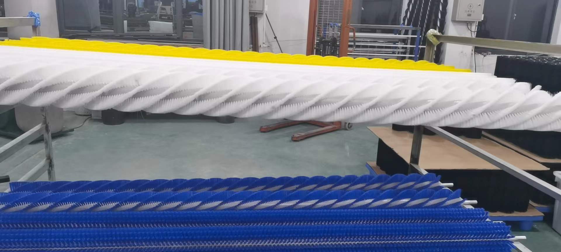 TDF Nylon Filaments Cleaning Food Conveyor Systems Cylindrical Roller Brush