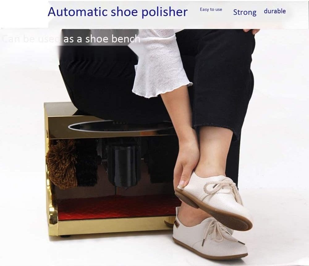 TDF Automatic Shoes Cleaning Machine Electric Shoe Polish Machine with Shoe Brush Induction Suitable for Household Or Public Use