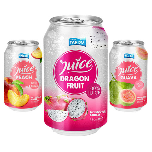 Tropical fruit juice with fruit pulp HALAL Soft Drink 330ml Aluminum Can Beverage Private Label Custom Brand