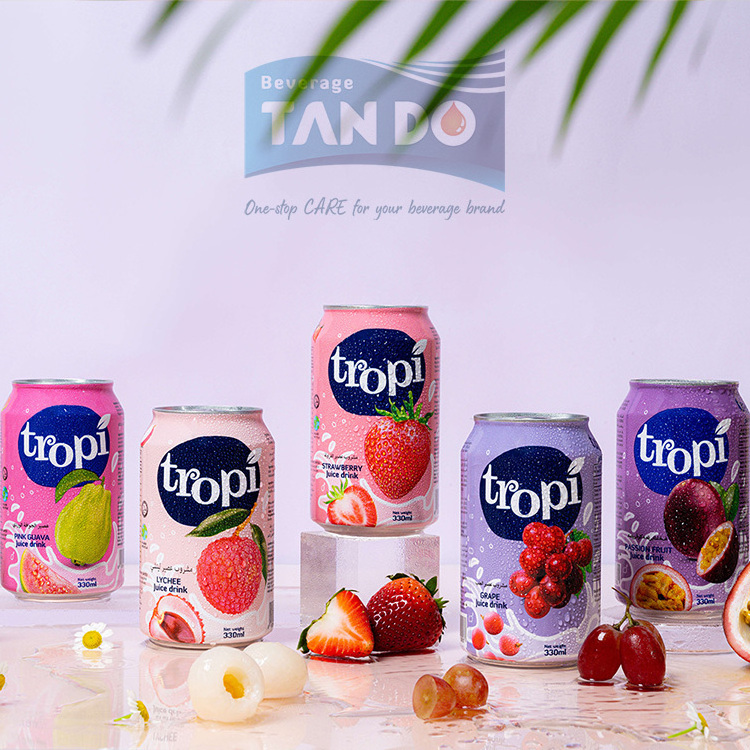 TROPI Brand tropical fruit juice drink OEM ODM fruit soft drink from Vietnam by Tan Do Beverage