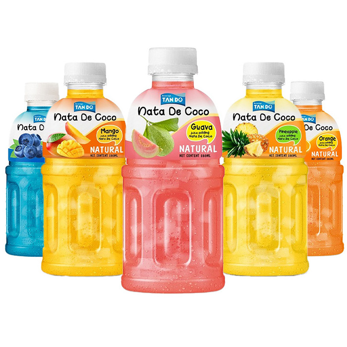 320ml PET Bottle Nata De Coco Drink Tropical Natural Fruit Flavor OEM Producton Jolly Jolly Brand - Private Label