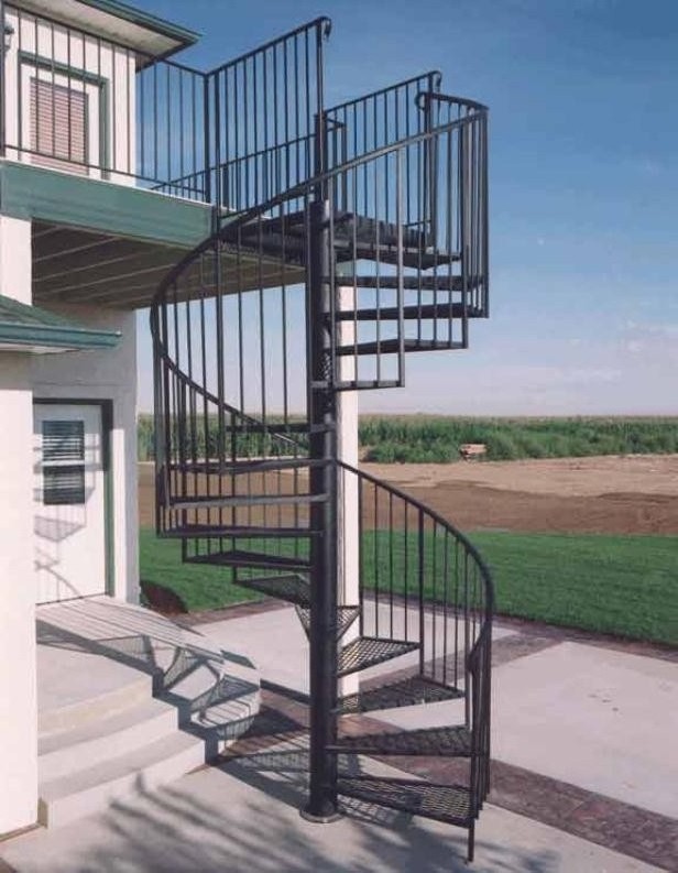 escape fire spiral staircase/wrought iron spiral stairs/hot galvanized spiral stair