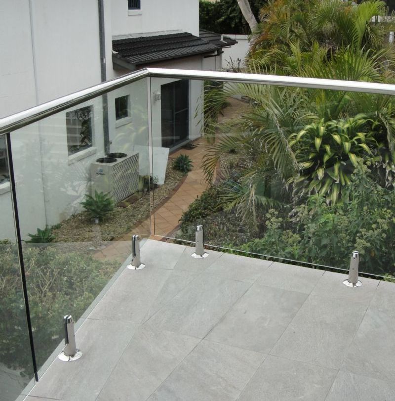 Modern Design Deck Stainless Steel Glass Railing Exterior Railing