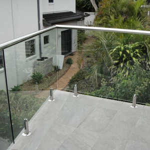 Modern Design Deck Stainless Steel Glass Railing Exterior Railing