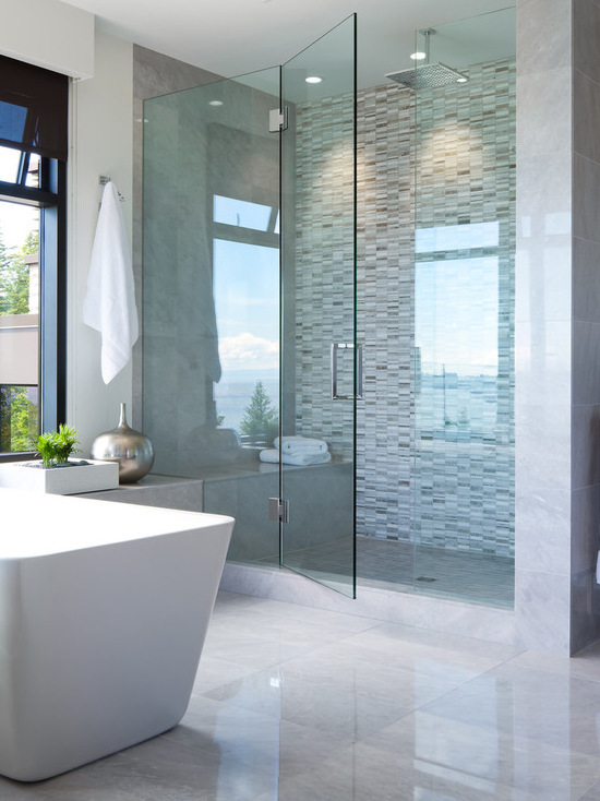 glass shower door with tempered glass