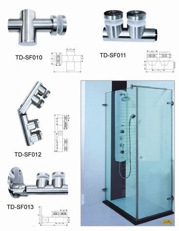 stainless steel sliding glass shower door with tempered glass