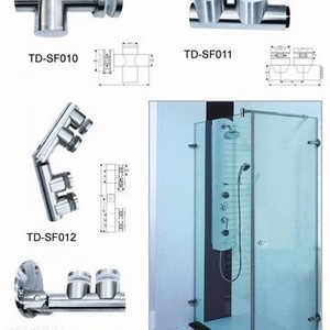 stainless steel sliding glass shower door with tempered glass