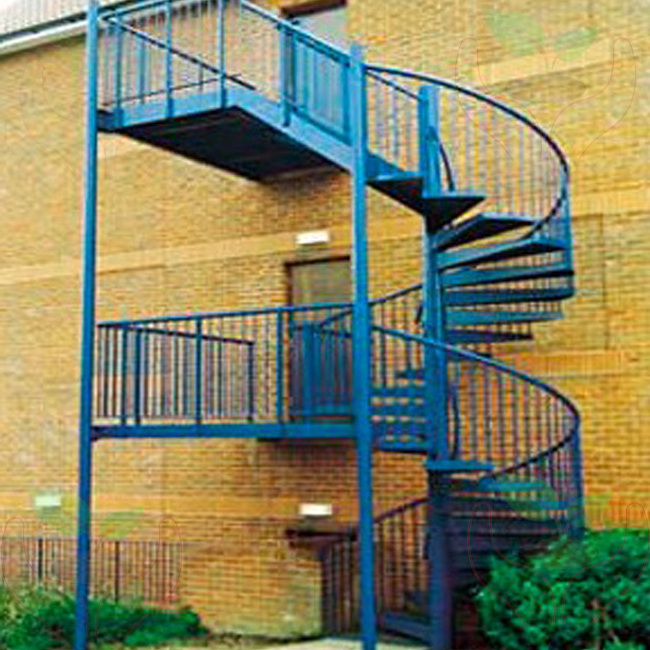 escape fire spiral staircase/wrought iron spiral stairs/hot galvanized spiral stair