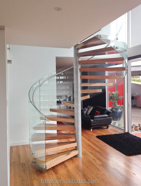 Modern outdoor stainless steel railing spiral stair