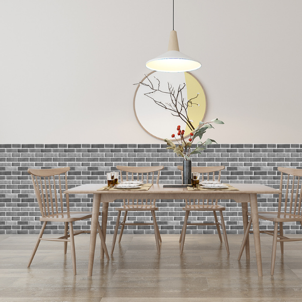 Nordic simple small white brick kitchen oil proof sticker self-adhesive wallpaper wallpaper toilet renovation decoration