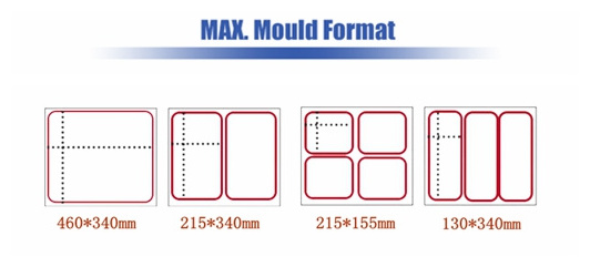 6 compartment food tray sealing machine, foil sealing machine for trays, map tray sealer salad vegetable